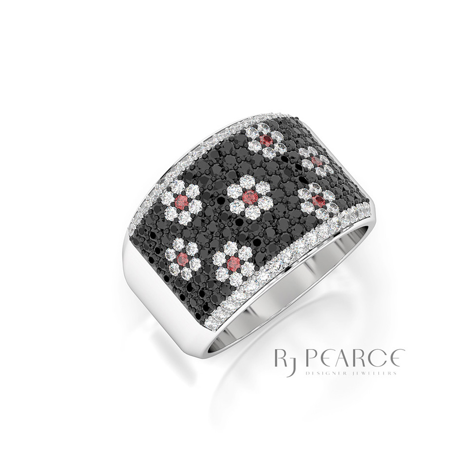 Gallery - Diamonds - Black & White Bands